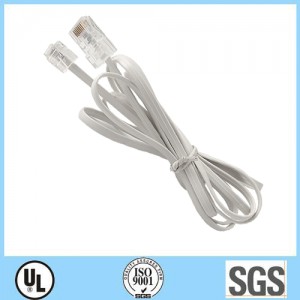 White Sscon 5-Pieces Telephone RJ11 6P4C to RJ45 8P8C Interconnect Plug Connector Cable 